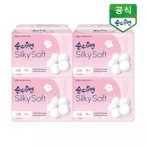 순수한면 생리대 실키소프트 소형 18P x 4팩