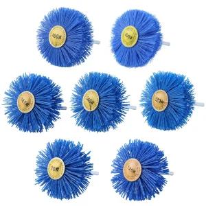 골드 디어 7팩 연마용 나일론 휠 브러시와 1/4인치 생크 80 120 180 240 400 600그릿 샌딩 걸레 드릴