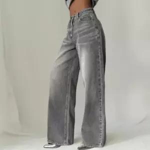 [신상오픈런]여성 빈티지 그레이 와이드핏 데님 팬츠 트렌디 (42009449)