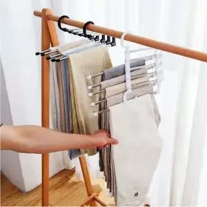 바지걸이 KZE075V8 5단 블랙