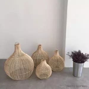 (까유) 발리 클래식 라탄등갓 램프쉐이드 (S 사이즈) 인테리어소품 조명 등 전등 램프 라탄등