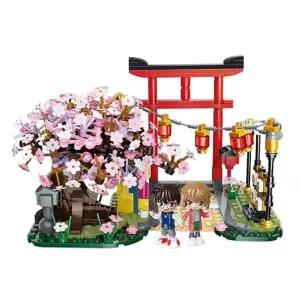 명탐정코난 블록 꽃놀이-K20707명장면조립 신사블럭 애니메이션 체리나무 코블럭