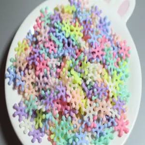 눈결정 모양 약500g 대용량 파스텔 비즈 공예 구슬팔찌 플라스틱 아크릴 재료 만들기 공작