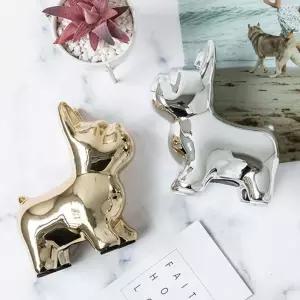 불독 강아지 저금통 예쁜 인테리어 집들이 선물새해 탁상 동전용 금고 저축 소품