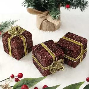 (도토로) 초코브라운 트리 오너먼트 3p세트(선물상자D)크리스마스용품 소품 장식 꾸미기 장식품 데코