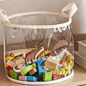 원형 소 투명 정리함 다용도가방 박스 도함장난감 토이 도함 수납 도수납 도가방