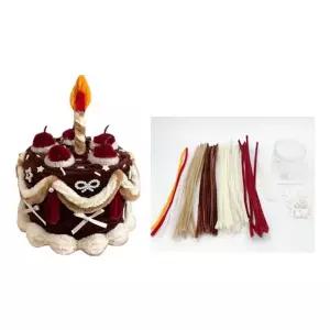 DIY 생일 케이크 만들기 키트 재료 세트 수납함취미 파티 모루공예 창의력DIY 정리 활동 DIY패키지 핸드메