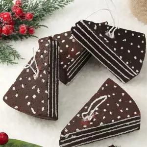 쿠키마을 트리 오너먼트 4p 초코케이크 장식소품 크리스마스 악세사리 액세서리