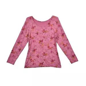 플라워 솔리드 천연섬유 여성 9부 상의 내의엄마내복 내의 속옷 스판 윗도리 사방 여자 선물