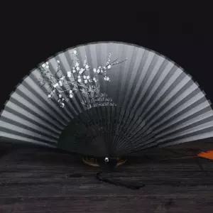 종이부채 접선 한지 대나무 전통 여름 접부채 선물 선물용 손부채 접이식 매화꽃 실크 휴대용 시원한