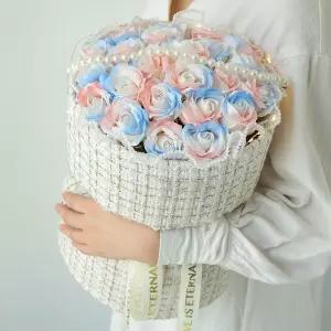 (별별창고)성년의날 선물 비누꽃다발 어버이 스함 감사 장미 상자 보석함 보석박 장미박 장미프로포즈박 꽃