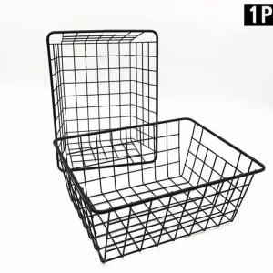 철제 HFL136E0 바구니 정리 수납용 바스켓 북유럽 감성-검정