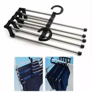 스테인레스 APM237G1 5단 바지걸이 후크 옷걸이 넥타이걸이