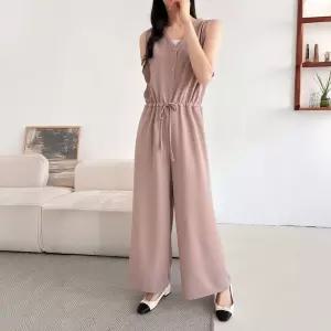 점프슈트 버튼 다솜결 빅사이즈수트 여자 수트 반바지수트 린넨수트 청슈트 여성수트 데님수트