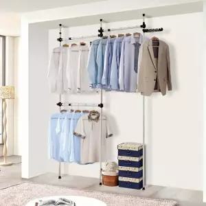 조립형옷걸이 PEH754U2 3단행거 3단수납행거 고정식 수납 옷걸이