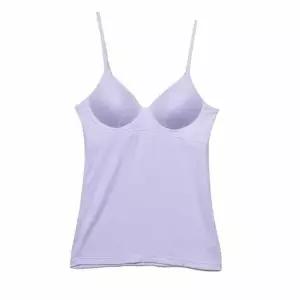 [라일리여성언더웨어] Rly 모달 셔링 브라 캡 끈 런닝 캡나시 노브라나시