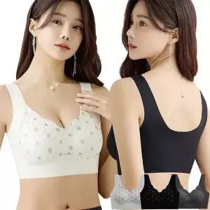 꽃가득 편안한 노와이어 와이드 브라탑 3컬러 2026