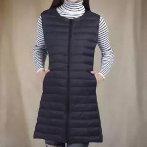 [신상오픈런]여성 경량 롱 패딩 베스트 노카라 퀼팅 데일리 의류 (42297598)