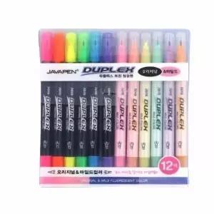 12색 형광펜 x6 세트 신학기 필기구 선물 학생 단체 독특한 잘써지는 밑줄 중요표시