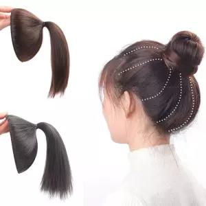 올림머리 볼륨 가발 1개 색상 택1업스타일 똥머리 부분 피스 여성 당고