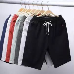 남자밴딩반바지 남성 반바지 스판 밴딩 여름 린넨 5부 팬츠