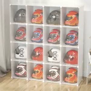 헬멧진열장 아크릴 오토바이 보관함 3 투명 투명디스플레이 3열 수납장