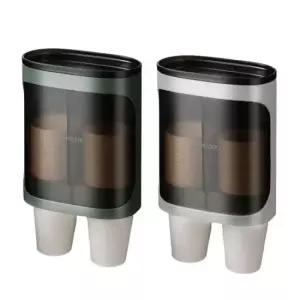 컵홀더 듀얼 종이컵 디스펜서 선반형 2구