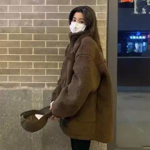 여자 모피코트 램스울 코트 상의 도톰 빅사이즈 원픽1