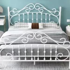 유럽풍 엔틱 슈퍼싱글 침대 철제 매트리스 받침 프레임