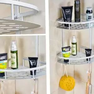 욕실 화장실 코너선반 일자 수건걸이 흡착식 수납