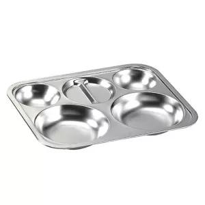 후지원형(사찬)식판스텐그릇 렌스 스텐배 학교 간식판 식당 식판 급식판 캠핑