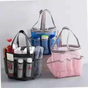 포켓메쉬목욕가방 수영장비치백 물빠짐 메쉬 그물가방