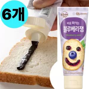복음자리 바로 짜먹는 블루베리잼 튜브 100g 6개 캠핑