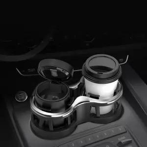 GDM 듀얼 차량용 트레이 컵홀더 2구제작 테이블 앞좌석 전기차 용홀더 자동차 테이크아웃 거치대