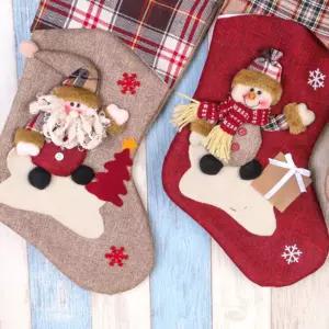 벽걸이 양말 선물주머니 겨울감성 인테리어 소품크리스마스트리 산타 데코 장식 오너먼트 성탄절