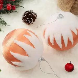 로즈골드 장식 볼 2p 10cm 실키눈의여왕 트리 소품 오너먼트 크리스마스 성탄절 액세서리 트리볼