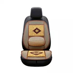 원스카 원목 더블 자동차 등받이 시트(브라운)차량용쿨 시한방석 여름용 용방석