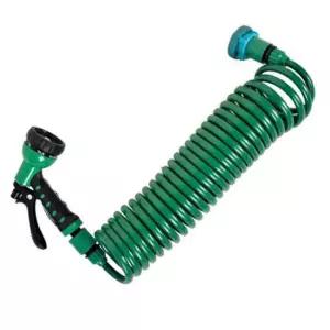 삼정 물호스 코일 베란다 정원 분사기 호수 7.5m 세차 매직 호스릴 호스 청소 세트 청소스 마당
