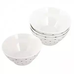 ( )하트 우동기 4p 세트 도자기 그릇 라면그릇 면기