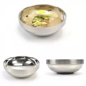 ( )이중 스텐 비빔밥 냉면 그릇 냉면기 19.3x6.8cm 20호