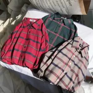 체크 남방 커플패턴셔츠 블라우스 오버핏 오버