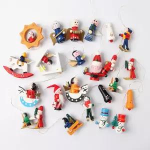 PrimeBulk 나이스 성탄 캐릭터 원목 트리장식세트크리스마스 선물 양말 용품 용양말 소품 장식품