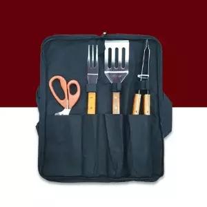 ( )삼덕 캠핑 바베큐 세트 집게 뒤집게 포크 가위 세트