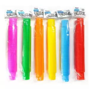 스트로우 팝튜브 18개어린이집놀이감 촉감완구 장난감 스트 컬러우 우팝 자바라 영아감