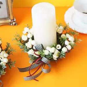 베이비로즈 리스 겸 캔들링 크림아이보리 1P벽걸이장식 들링 초장식 가렌더 조화