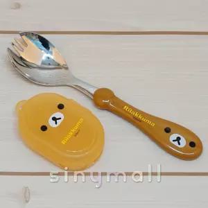 리락쿠마 편한스푼(얼굴) (브라운)(464148)아동수저 어린이 캐릭터 숟가락 유아 식기 용품 주방용품