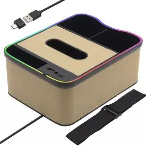 차량용 콘솔 수납함 고속충전기 무드등 C88 베이지용컵홀더거치대 자동차용품 박스 정리 용충전기 용등 용