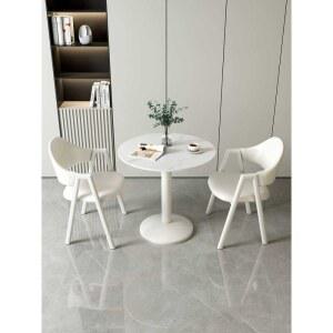 의자 화이트 원룸 원형 2인 티테이블세트 테이블 부부