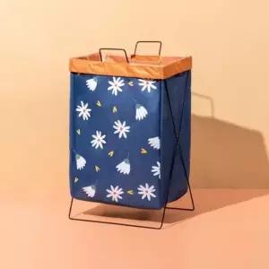 다용도 접이식 벽걸이 이동식 빨래 바구니 스탠드 대용량 세탁 보관함 패브릭 수납 바스켓