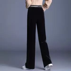 여성용 팬츠 와이드 추동 벨벳 기모 9부 원템3